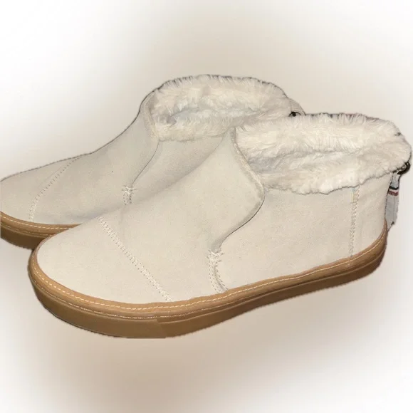 TOMS Women’s Paxton Suede Fur-Lined Short Boots Sneakers Size 8 - Picture 2 of 8